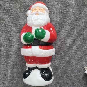 General Foam Blow Mold Santa Claus Light Topper  Christmas Vintage 10”